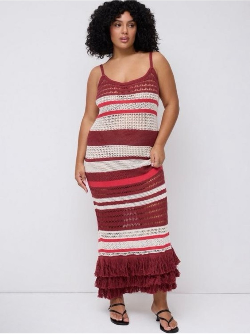 Torrid Striped Crochet Maxi Dress - Size 2X - NWT!
